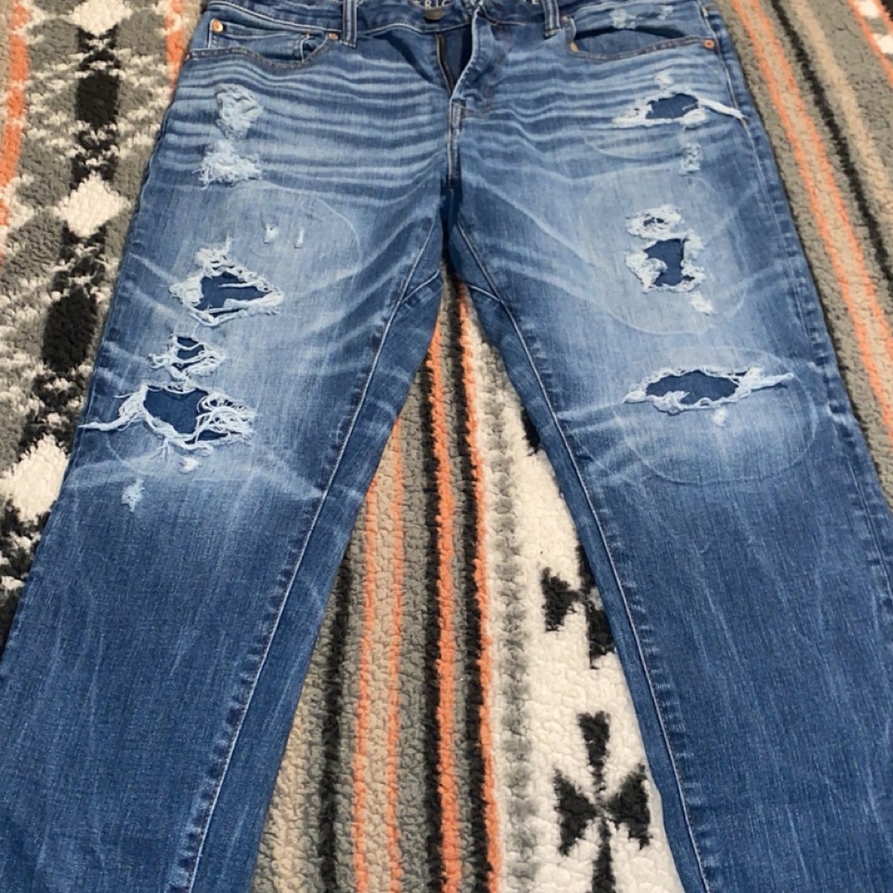 American Eagle Outfitters Distressed Blue Men's Jeans